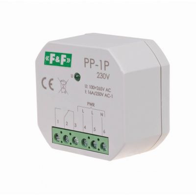 Przekaźnik elektromagnetyczny 1P 16A montaż podtynkowy,U=230V PP-1P-230V F&F (PP-1P-230V)